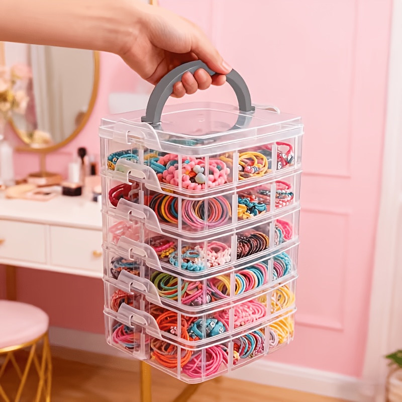 Token Tray Organizer - 5-layer transparent storage box with lid