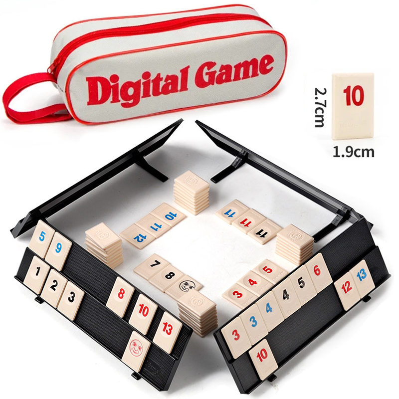 Board Game Master - Rummy Cube Game with 4 Racks,