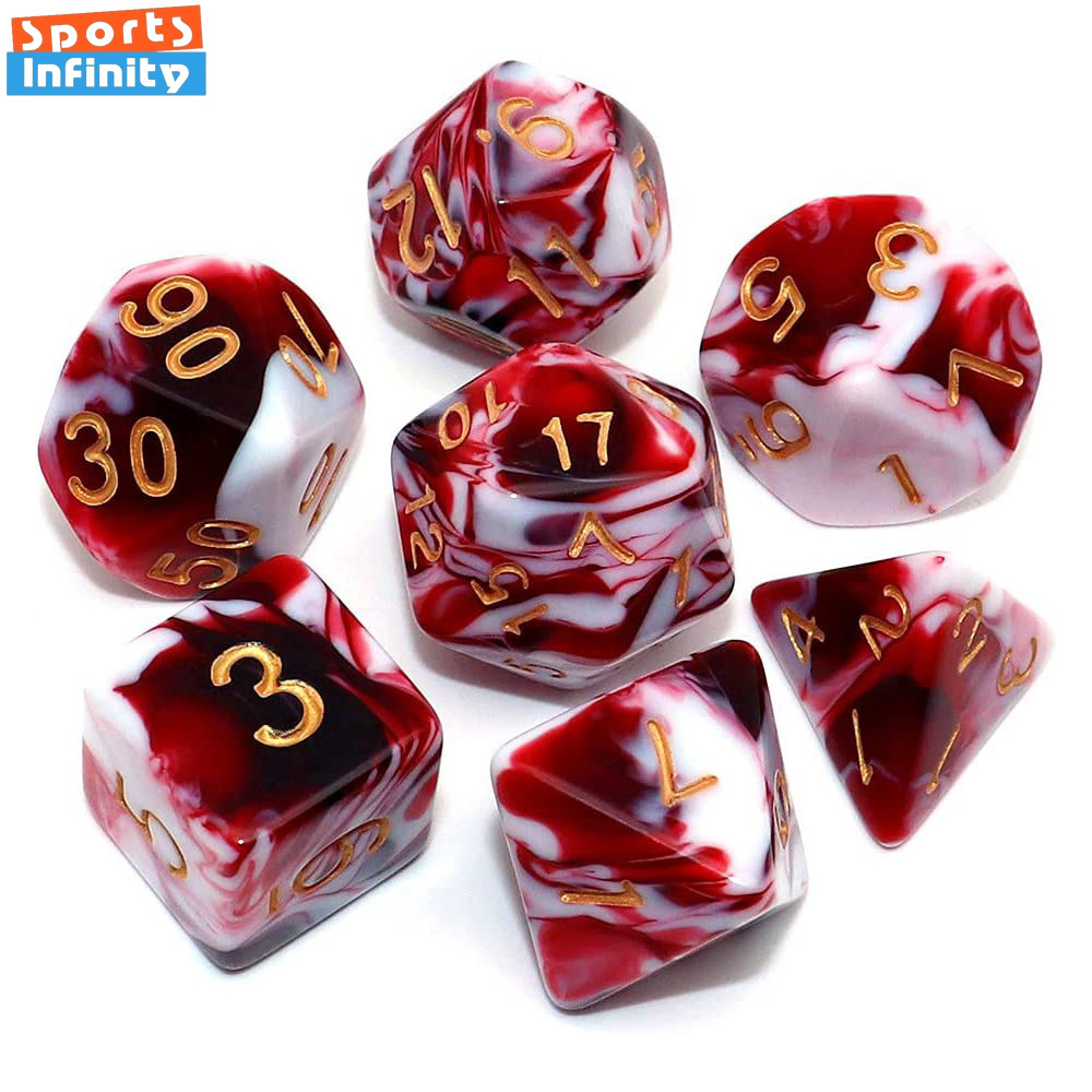 7 Pcs/set Double Colors Polyhe - đánh giá và giá Board Game Font