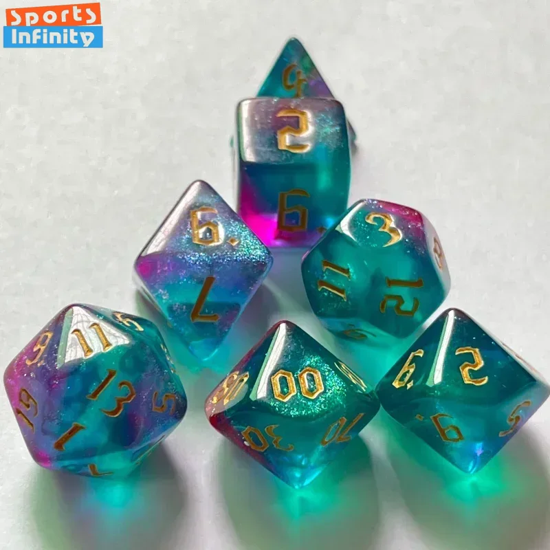 7 Pcs/set Double Colors Polyhe - đánh giá và giá Board Game Font