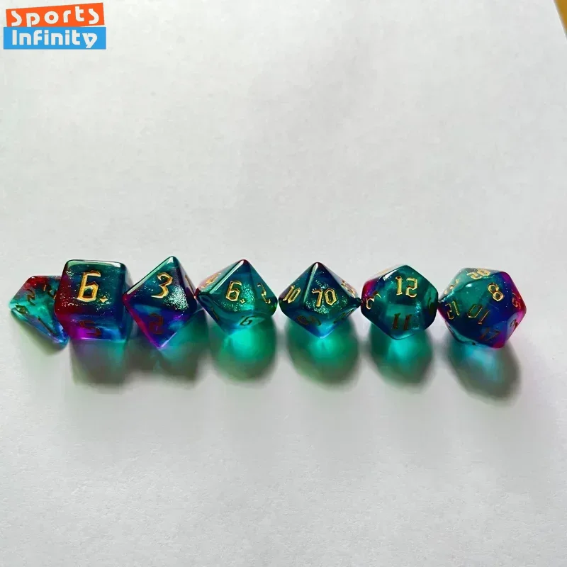 7 Pcs/set Double Colors Polyhe - đánh giá và giá Board Game Font
