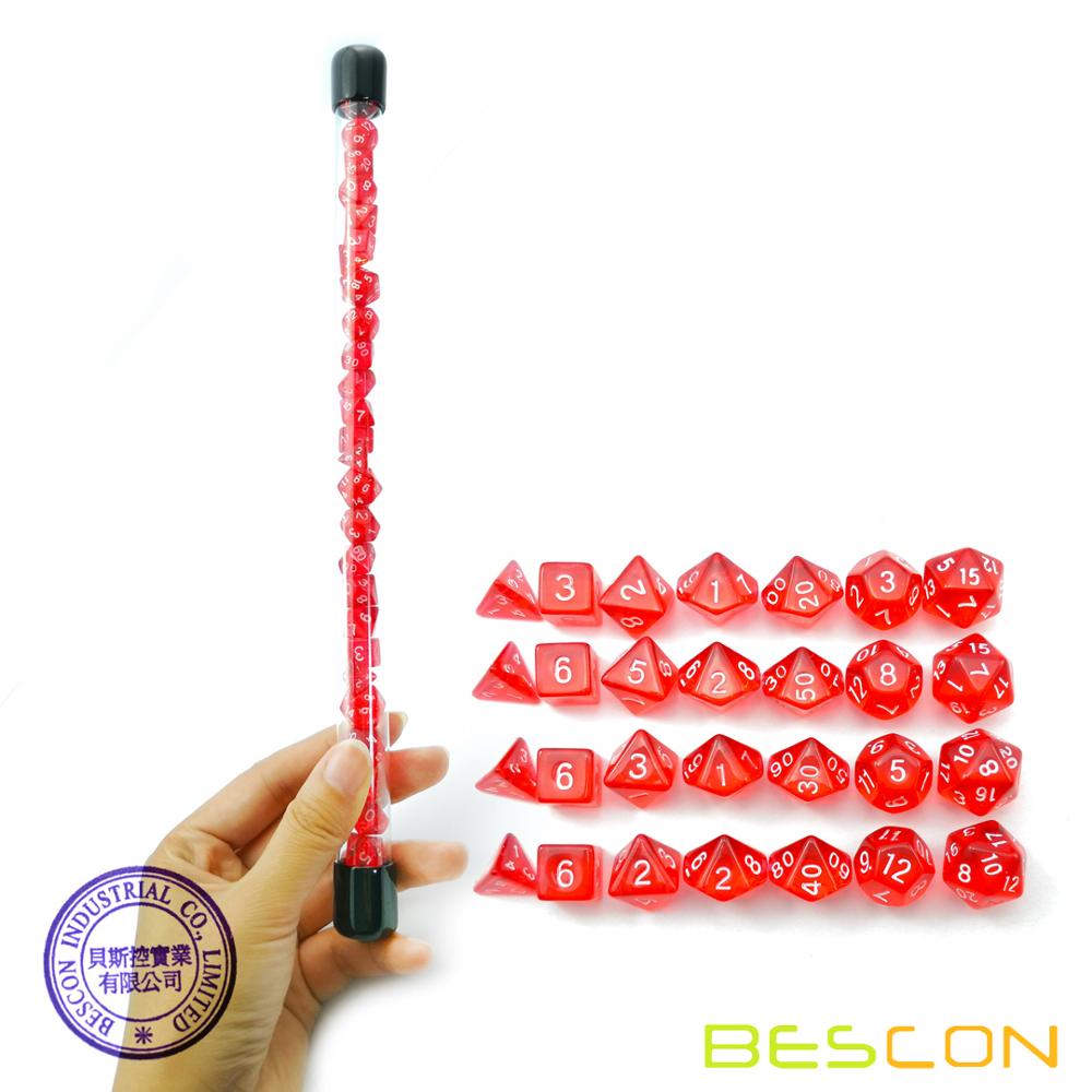 Bescon 28 Chiếc Mờ Đỏ Mini Đa  - đánh giá và giá Dice Set Polyhedral