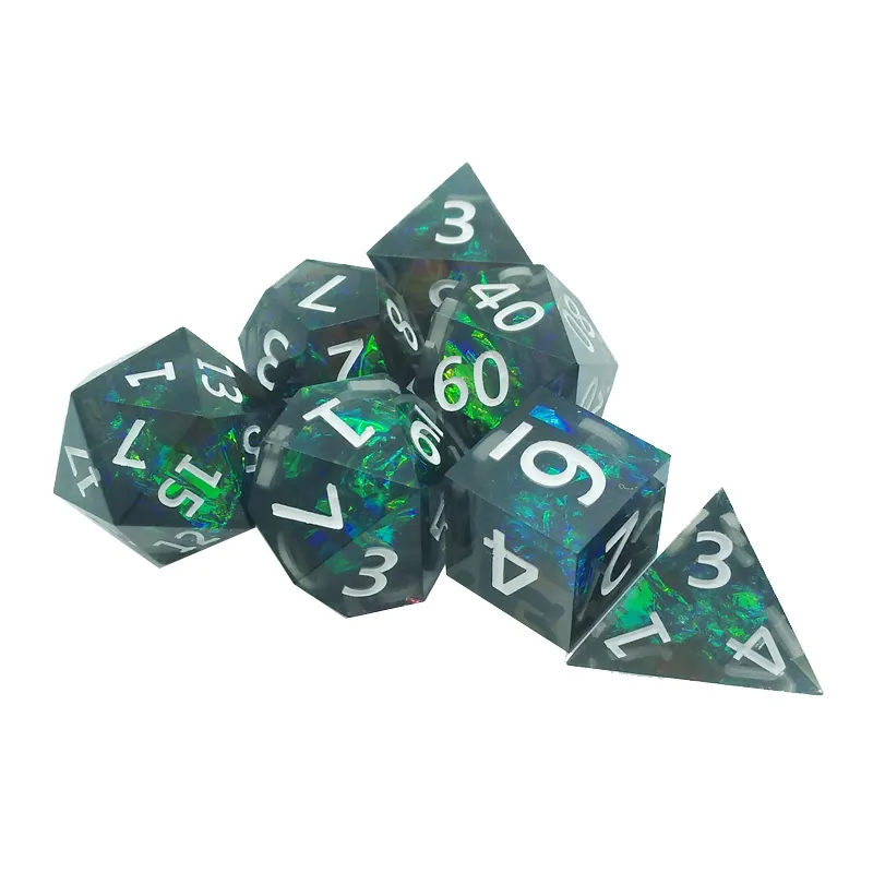 7PCS resin sharp polyhedral di - đánh giá và giá Dice Set Polyhedral