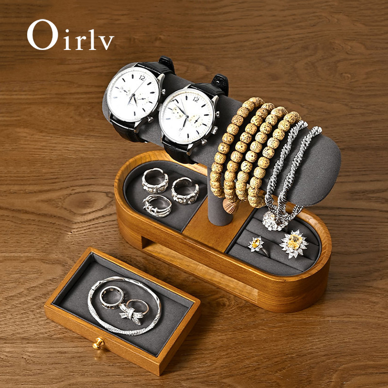 Oirlv Solid Wood Watch Organiz - đánh giá và giá Token Tray Organizer