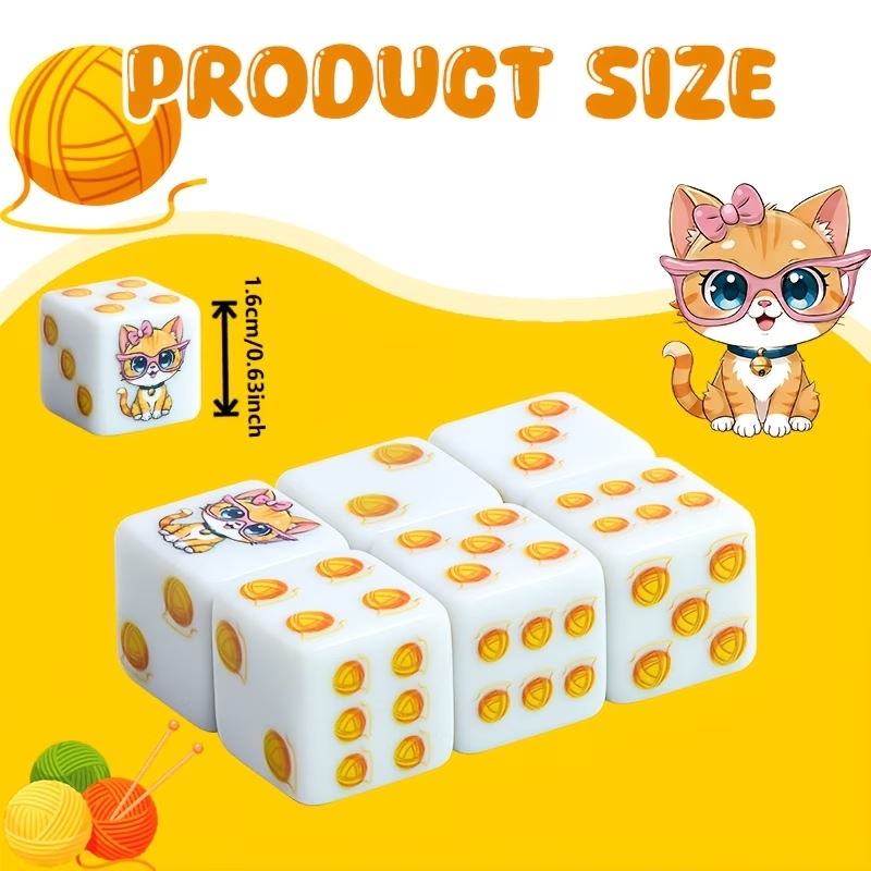 6Pcs Cat Paw Print Polyhedral  - đánh giá và giá Dice Set Polyhedral