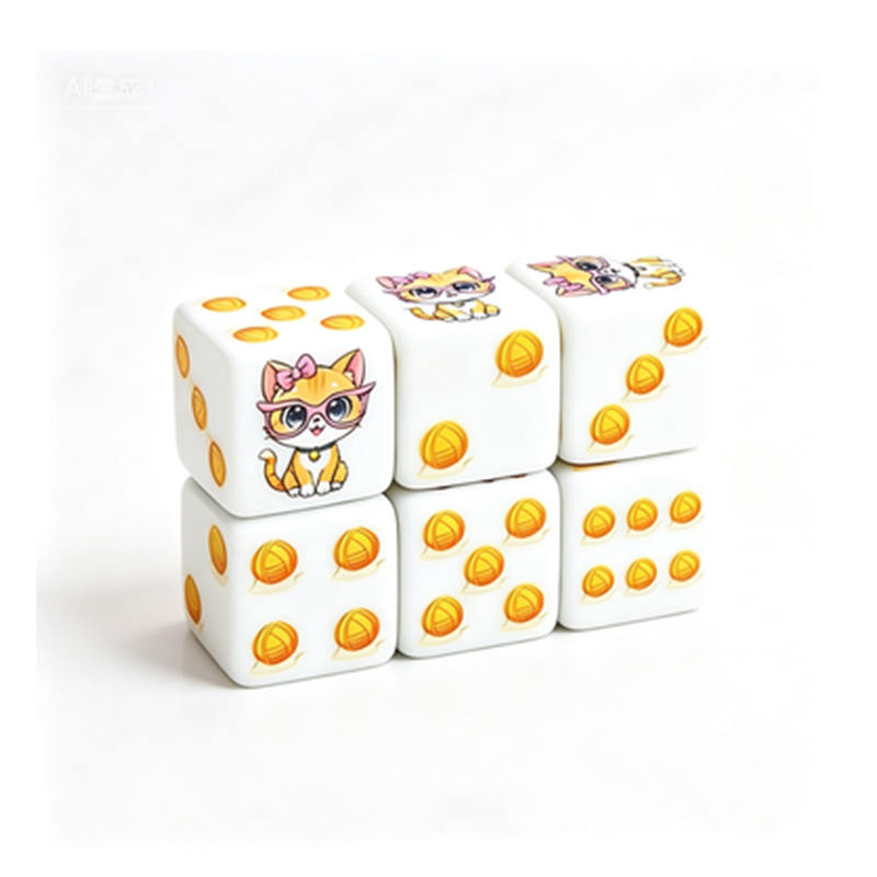 6Pcs Cat Paw Print Polyhedral  - đánh giá và giá Dice Set Polyhedral