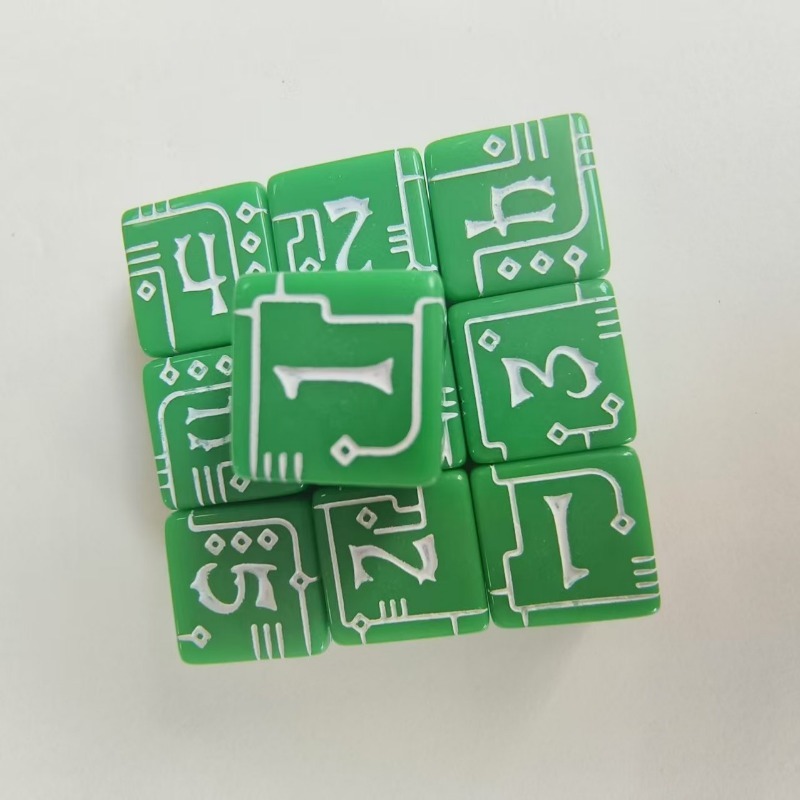 D6 Mechanical Style Polyhedral - đánh giá và giá Board Game Font
