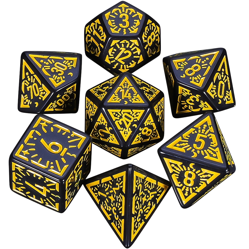 DND Dice Set -7pc Carved Patte - đánh giá và giá Dice Set Polyhedral