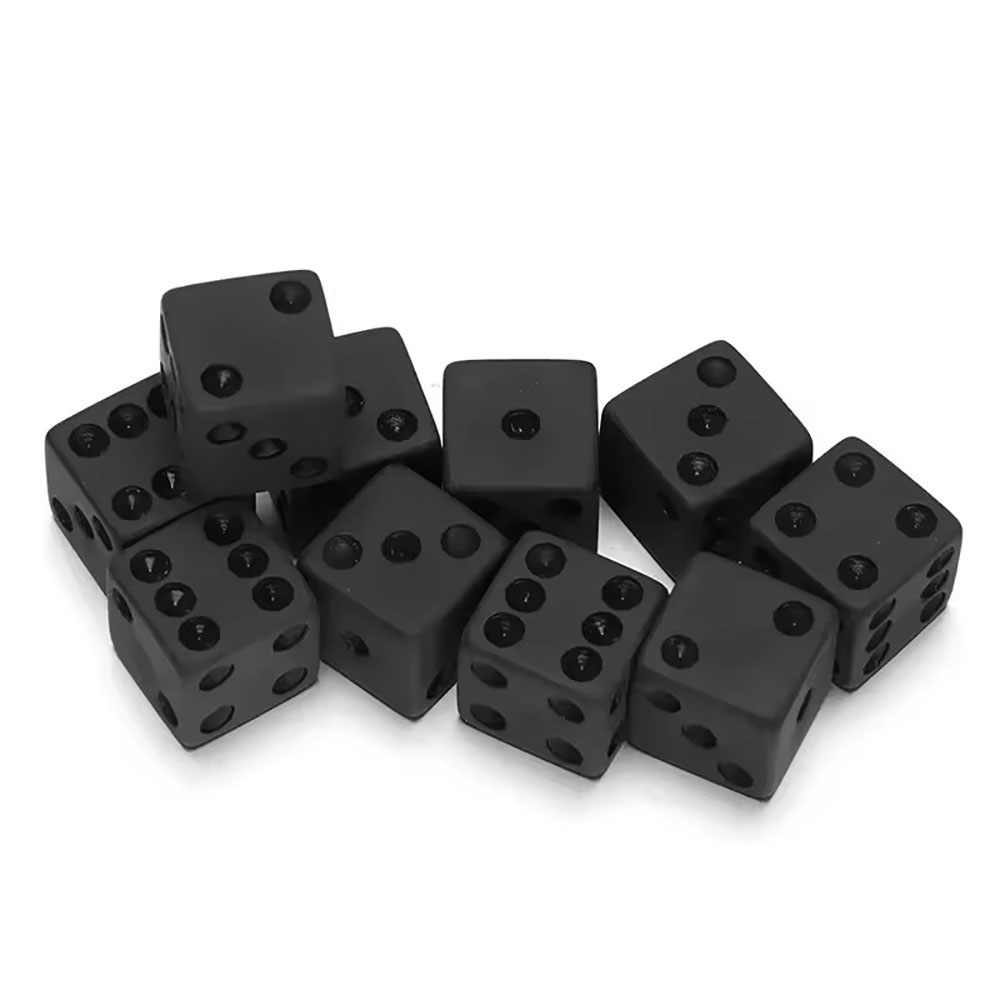 7pcs/set New Black Dices, Poly - đánh giá và giá Board Game Font