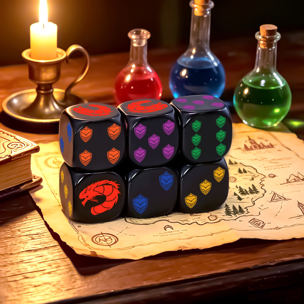 6Pcs Dragon Shield Crest Polyh - đánh giá và giá Dice Set Polyhedral