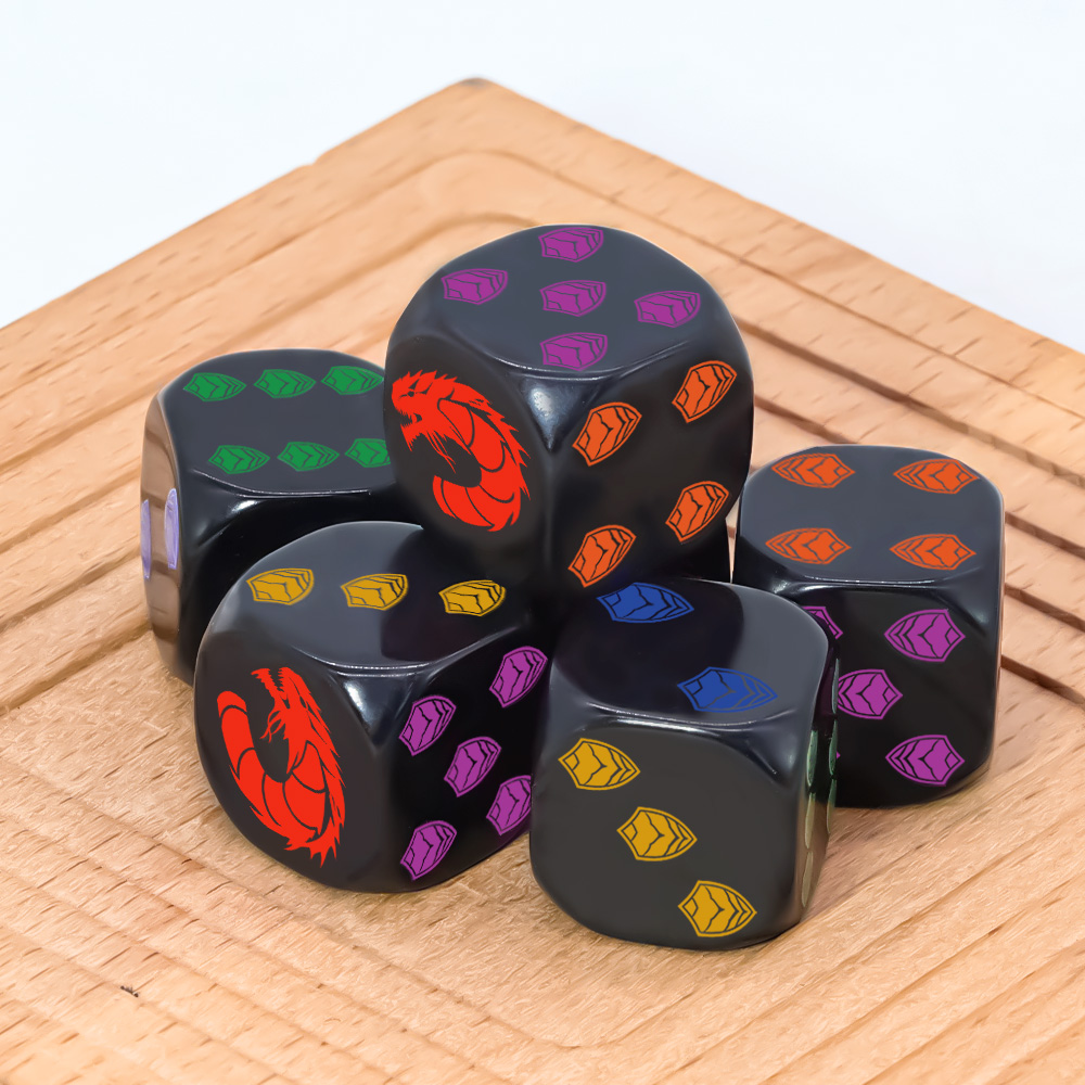 6Pcs Dragon Shield Crest Polyh - đánh giá và giá Dice Set Polyhedral