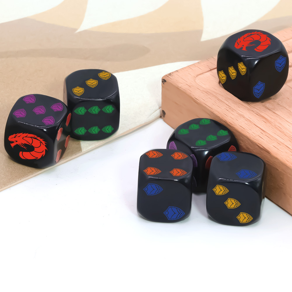 6Pcs Dragon Shield Crest Polyh - đánh giá và giá Dice Set Polyhedral