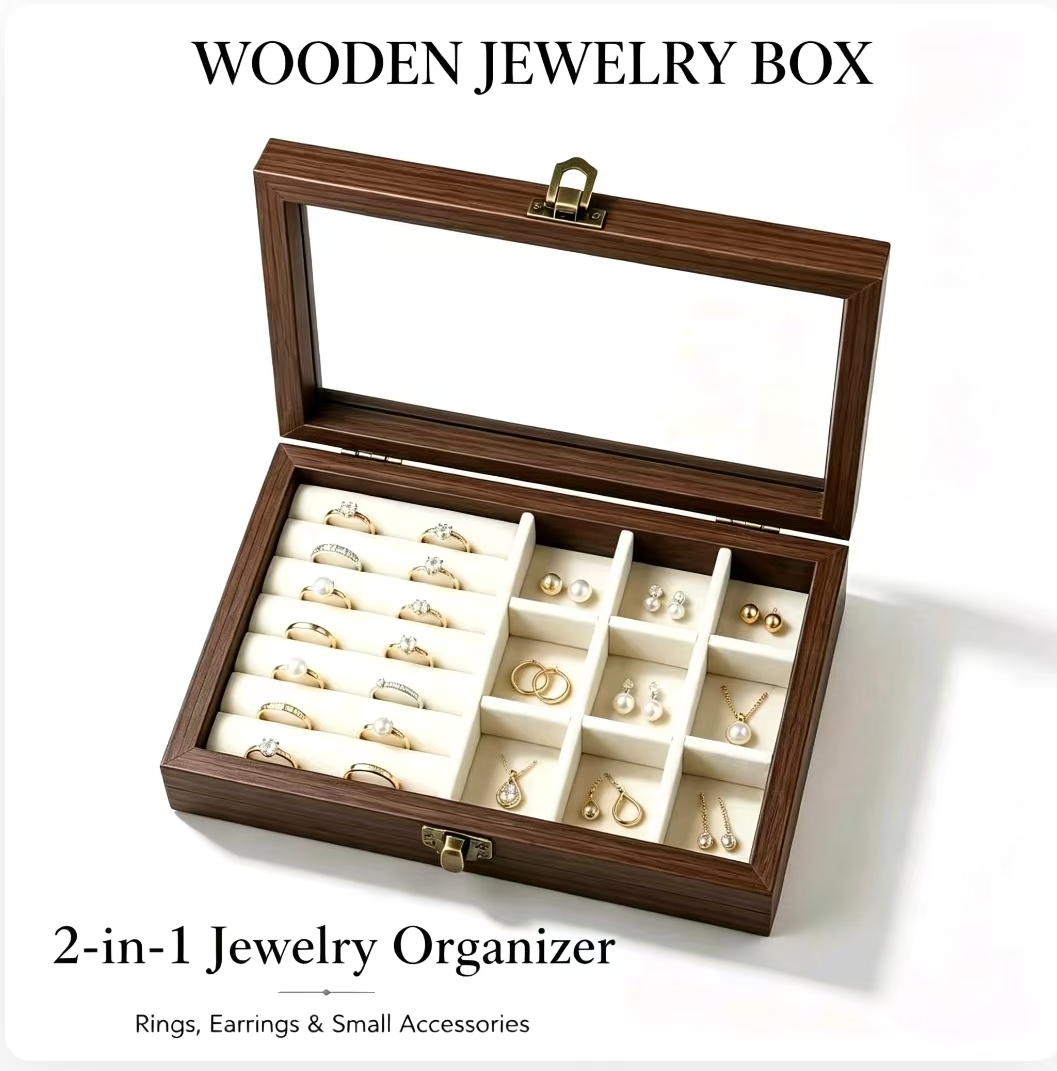 Bedroom Desktop Walnut Pattern - đánh giá và giá Token Tray Organizer