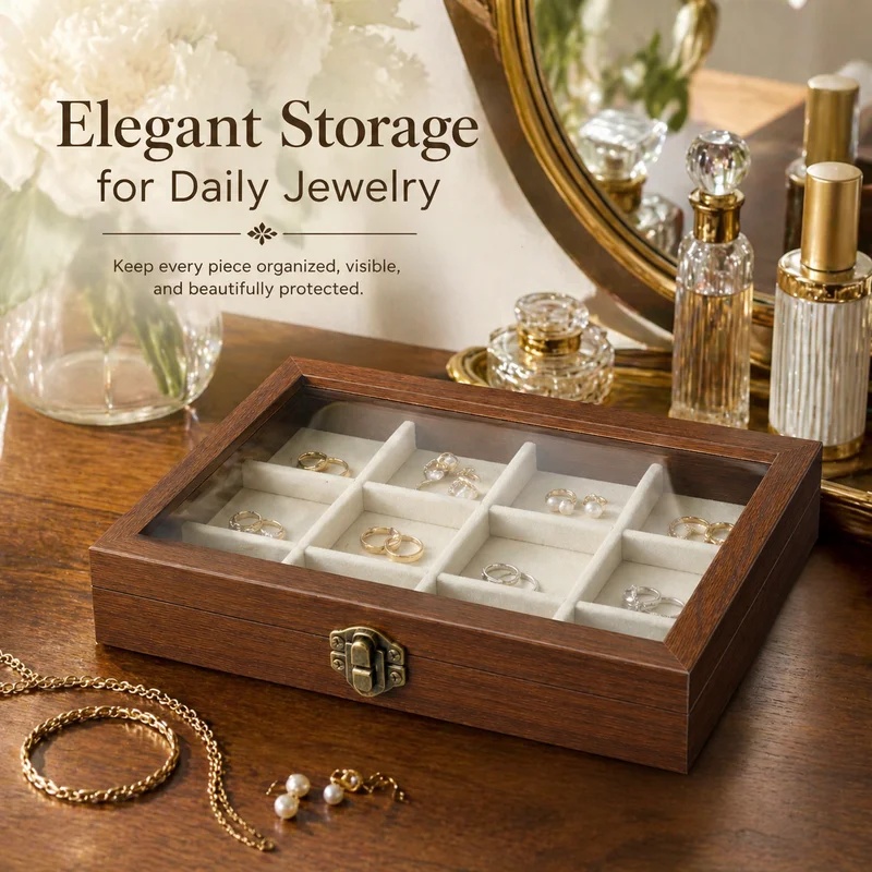 Bedroom Desktop Walnut Pattern - đánh giá và giá Token Tray Organizer