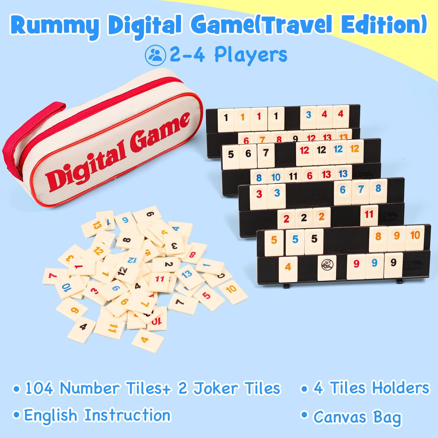 Rummy Cube Game with 4 Racks,  - đánh giá và giá Board Game Master